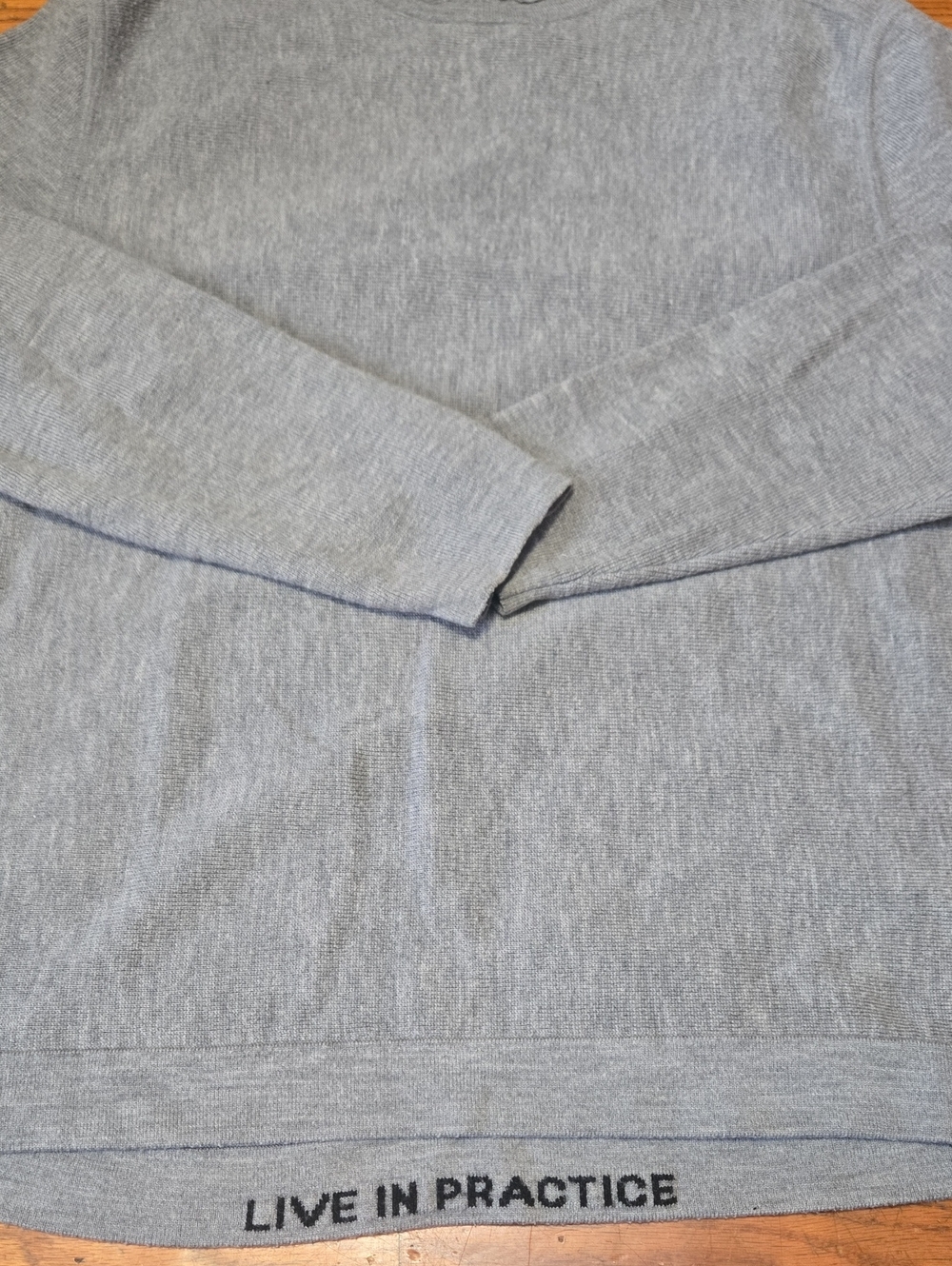 Lululemon Alpine Air Crew Sweater Mens L Heather Gray Merino Wool Pullover